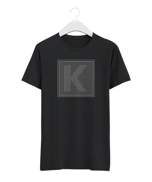Minimalistic Dot Raster Letter K Design Minimalistic Dot Raster Letter K Design