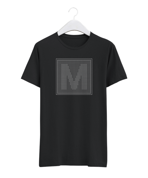 Minimalistic Dot Raster Letter M Design Minimalistic Dot Raster Letter M Design