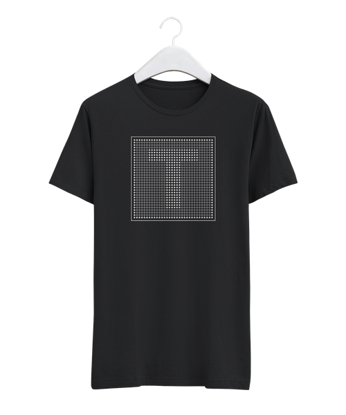 Minimalistic Dot Raster Letter T Design Minimalistic Dot Raster Letter T Design